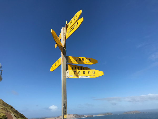 ケープレインガにある標識