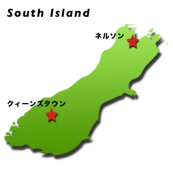 ニュージーランド南島マップ