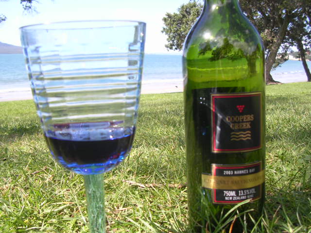 ニュージーランドワインとグラス
