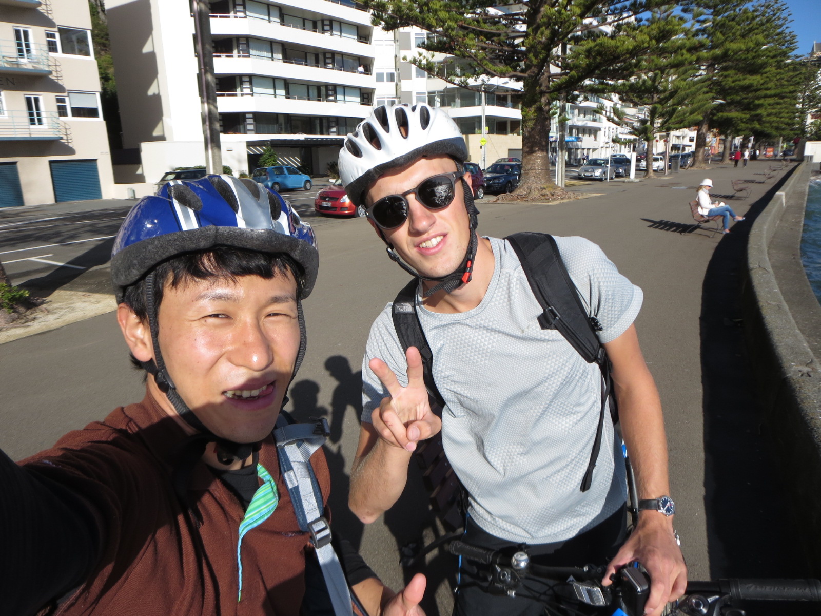 ニュージーランドの友達とサイクリング